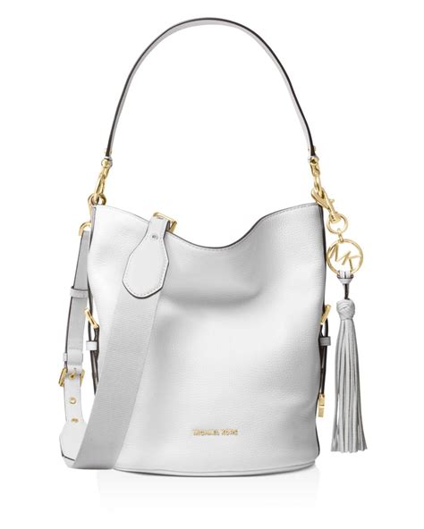 Michael Kors white bucket purse